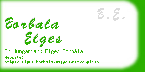 borbala elges business card